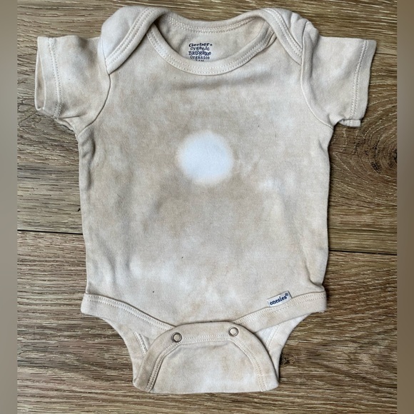 Handmade Organic Botanical Dyed Baby Onzies Cotton 0-9 Months - Picture 12 of 13